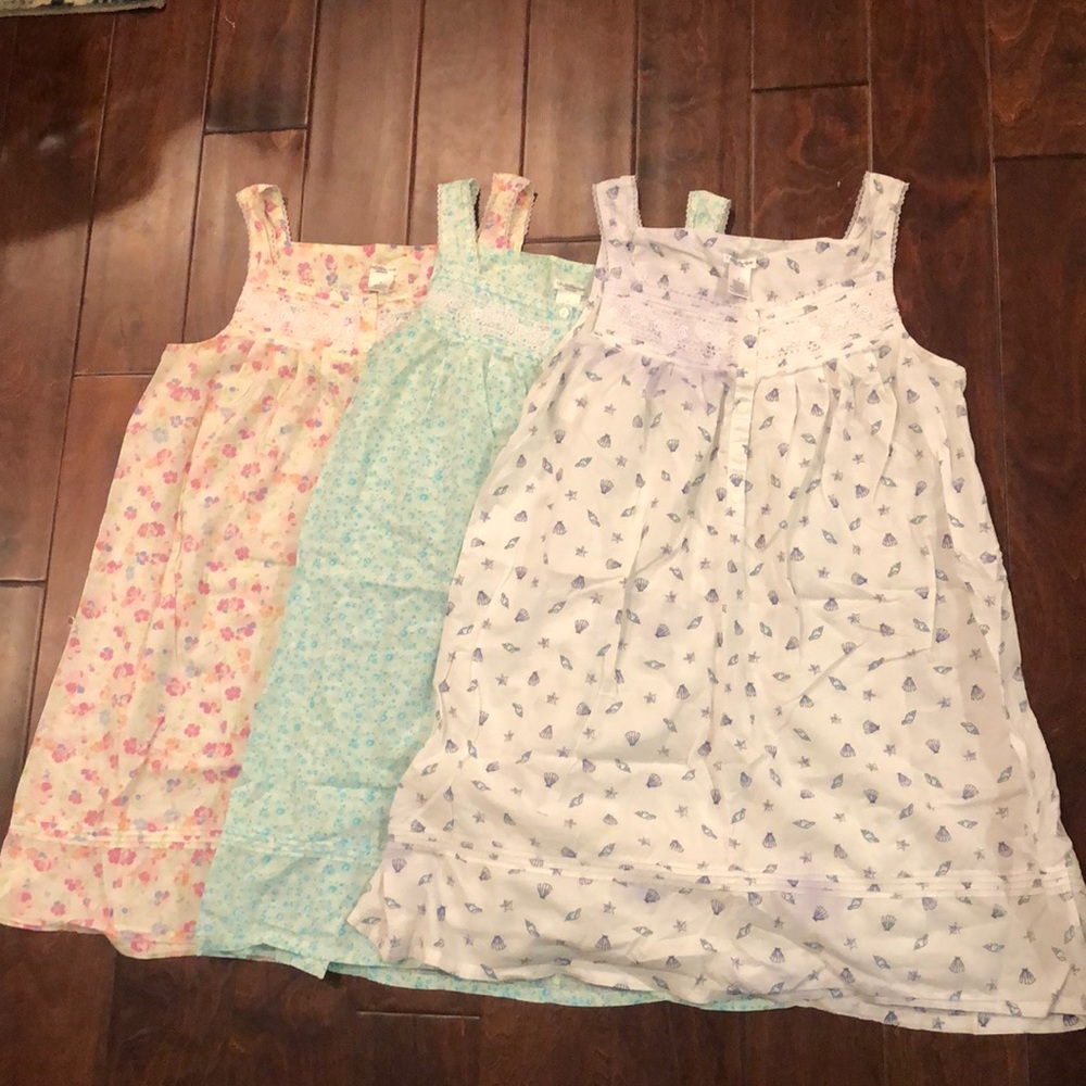 Lot of 3 cotton nightgowns